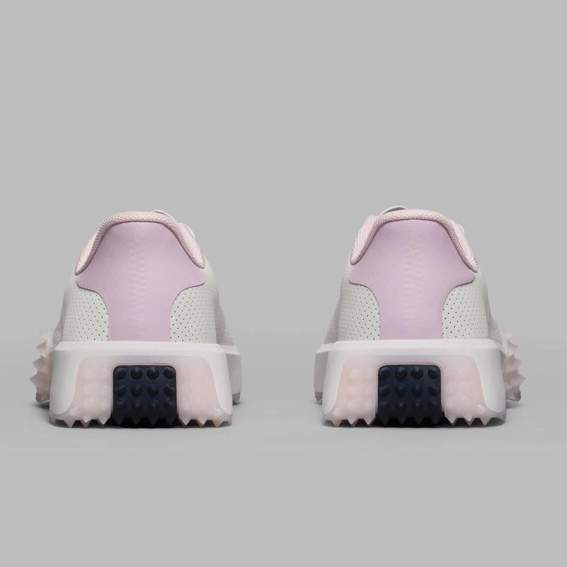 G/FORE Saddle Stripe Kiltie Golf Shoe - Snow/Blush women's performance golf shoes
