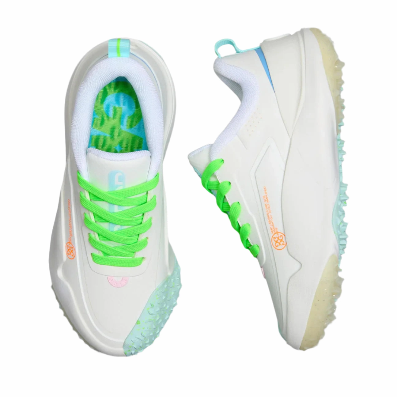 G/Fore Women's G/18 Golf Shoes - Snow/ Multi Ladies' Spikeless Golf Sneakers