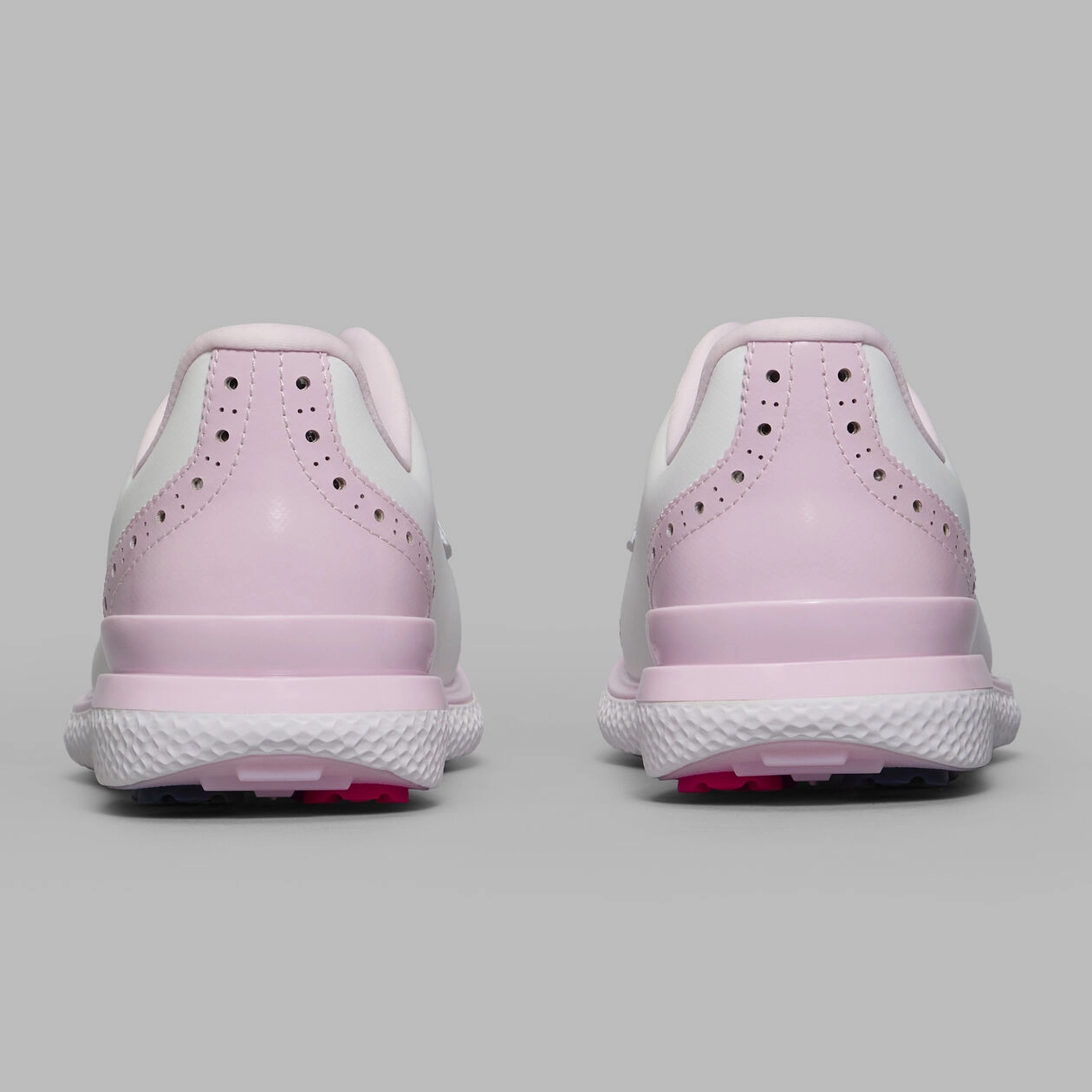 G/FORE WOMEN'S GALLIVAN2R BROGUE KILTIE CAP TOE GOLF SHOE - SNOW / BLUSH Women's High-Performance Golf Shoes