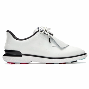 G/Fore Women's Gallivan2r Debossed Heart G's Kiltie Golf Shoe - Snow/Onyx G/FORE women's stylish golf shoes