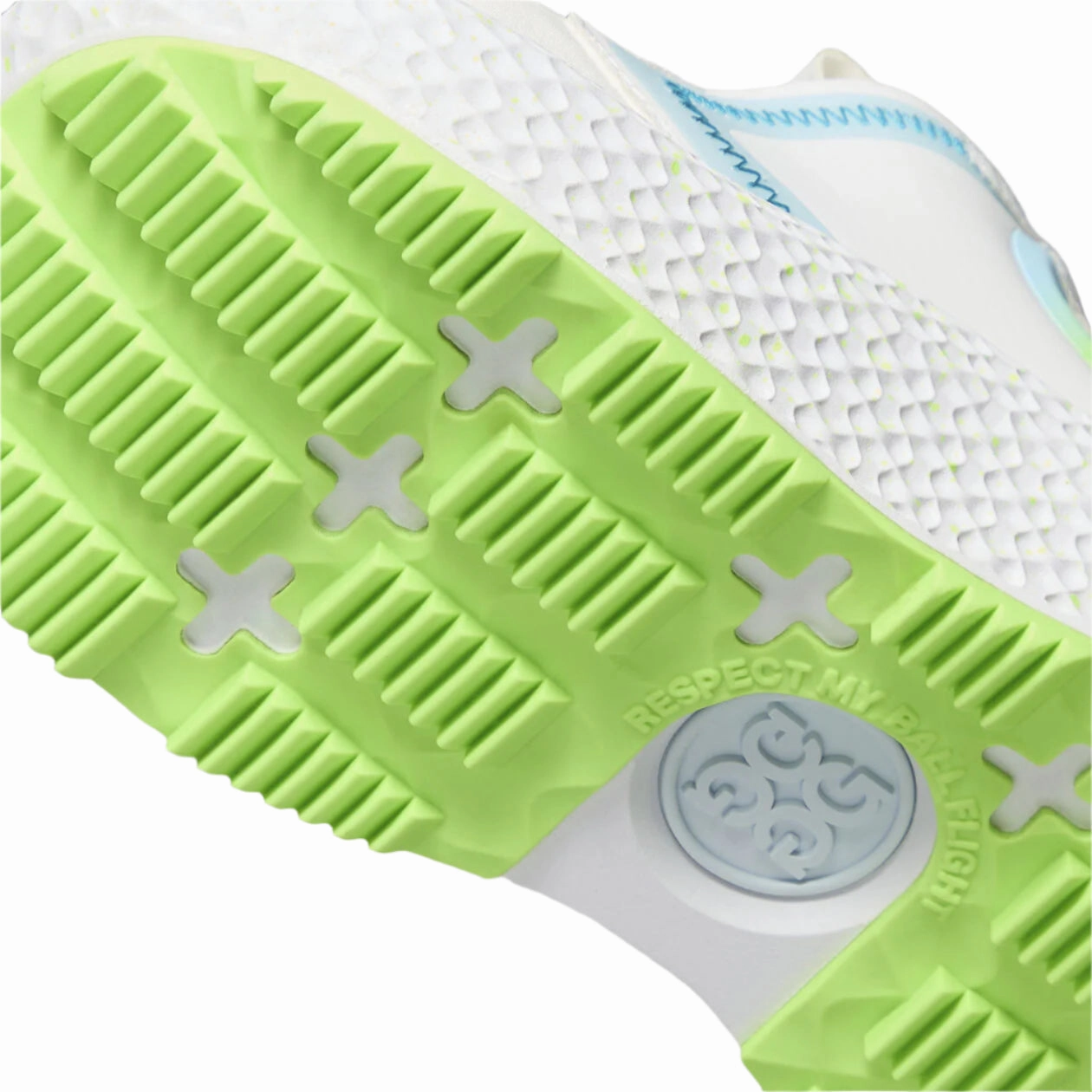 G/Fore Women's MG4X2 Hybrid Golf Cross Trainer - Snow/ Gecko Ladies' Spikeless Golf Sneakers