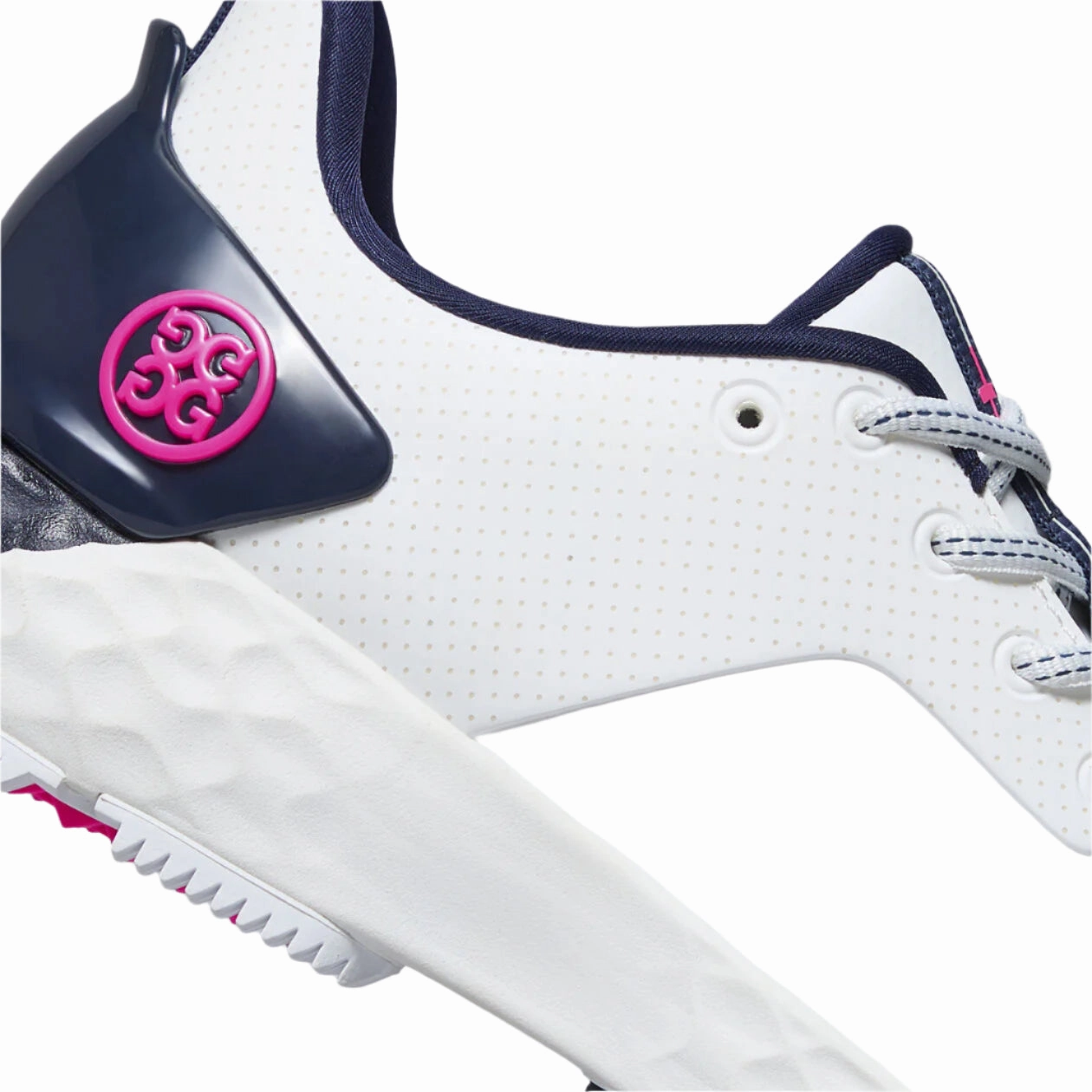 G/Fore Women's Perforated MG4  Golf Shoe - Snow/ Twilight Ladies' Spikeless Golf Sneakers