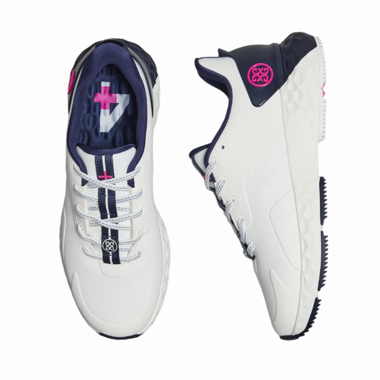 G/Fore Women's Perforated MG4  Golf Shoe - Snow/ Twilight Ladies' Spikeless Golf Sneakers