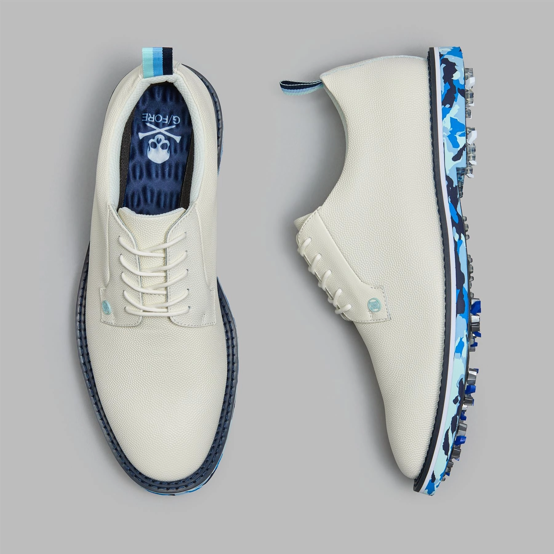 GALLIVANTER G/LOCK Leather Camo Sole Golf Shoes White G/Fore Men's Fashion