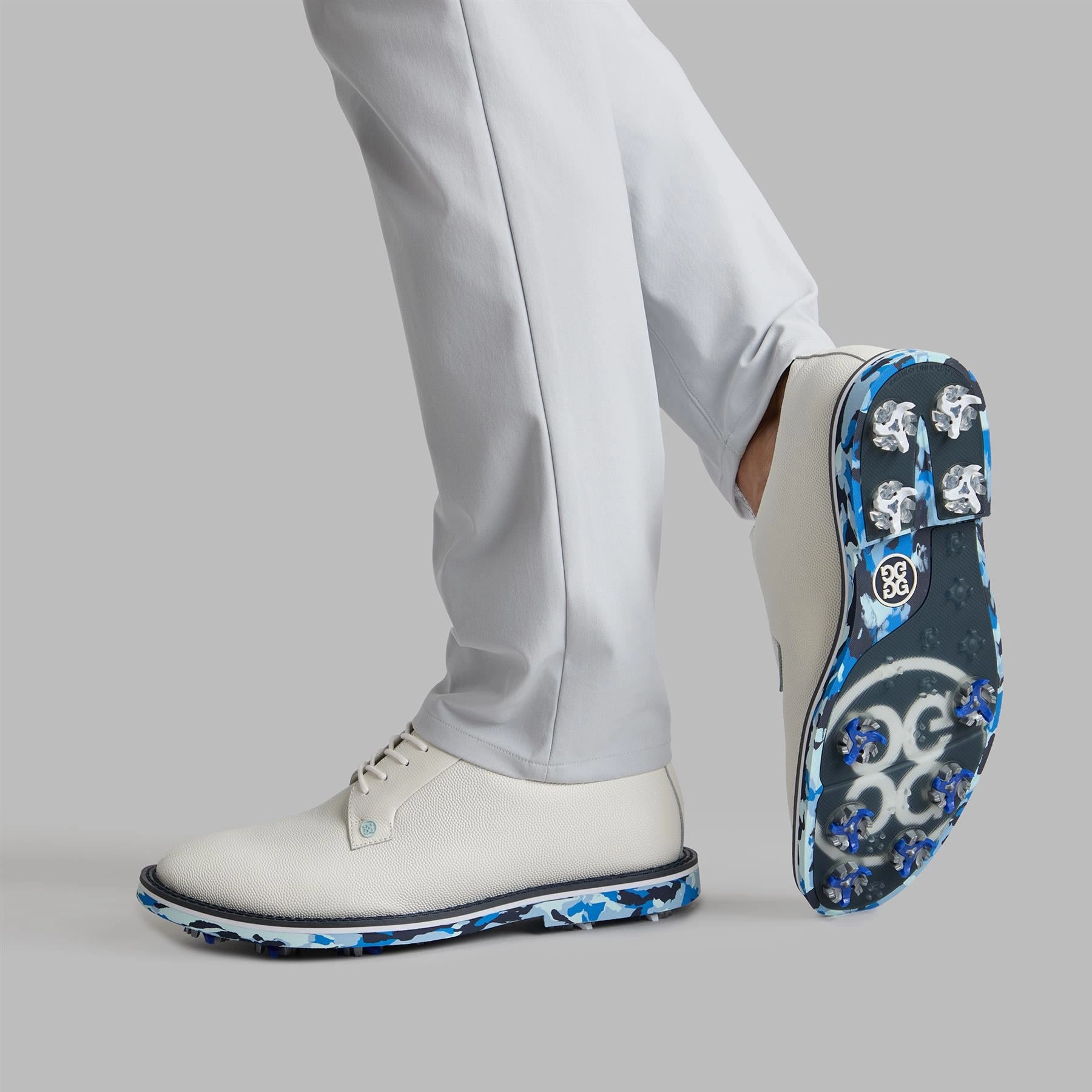 GALLIVANTER G/LOCK Leather Camo Sole Golf Shoes White G/Fore Men's Fashion