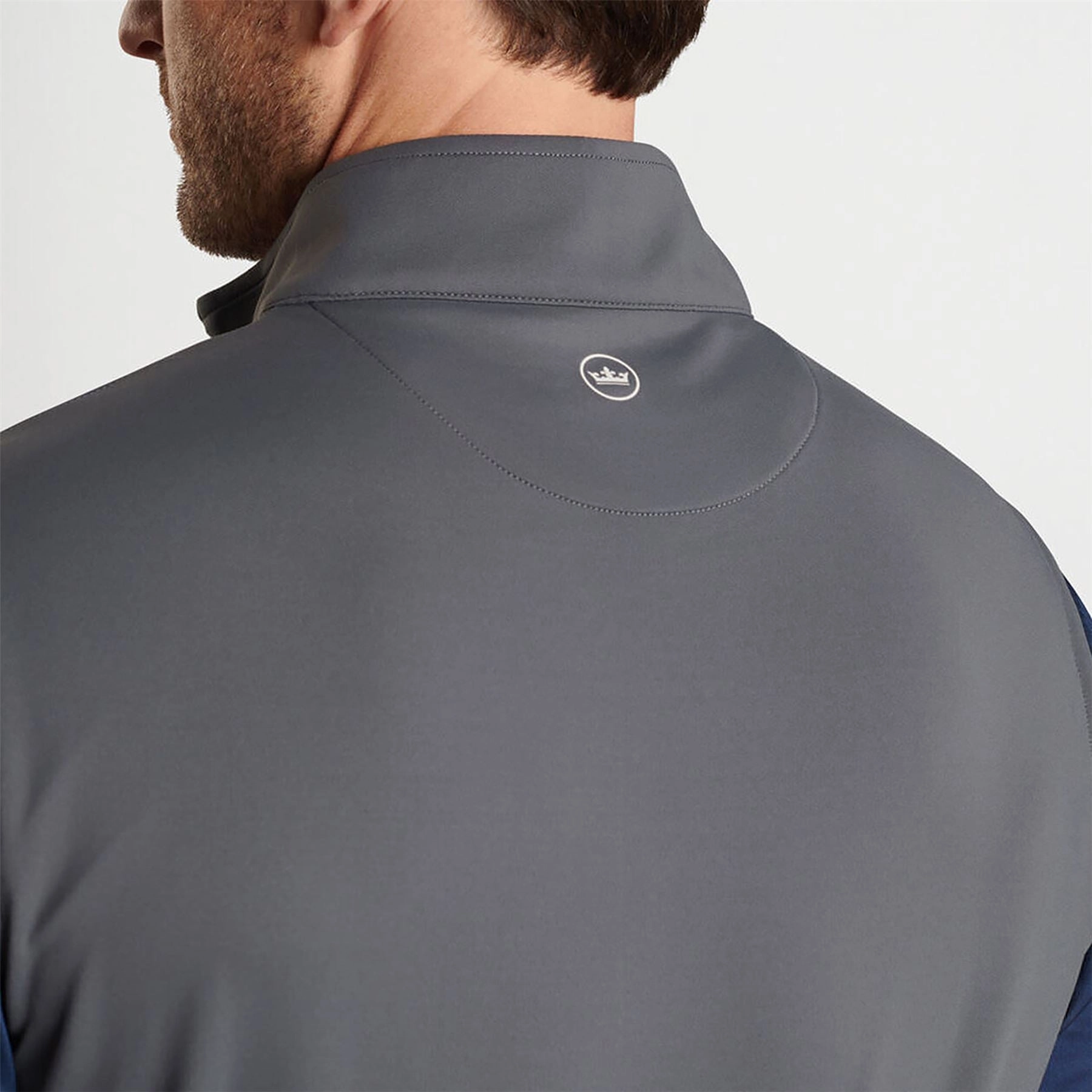 Galway Stretch Loop Ty Quarter Zip Vest Iron Peter Millar Menswear Collection