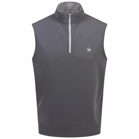 Galway Stretch Loop Ty Quarter Zip Vest Iron Peter Millar clothing for men