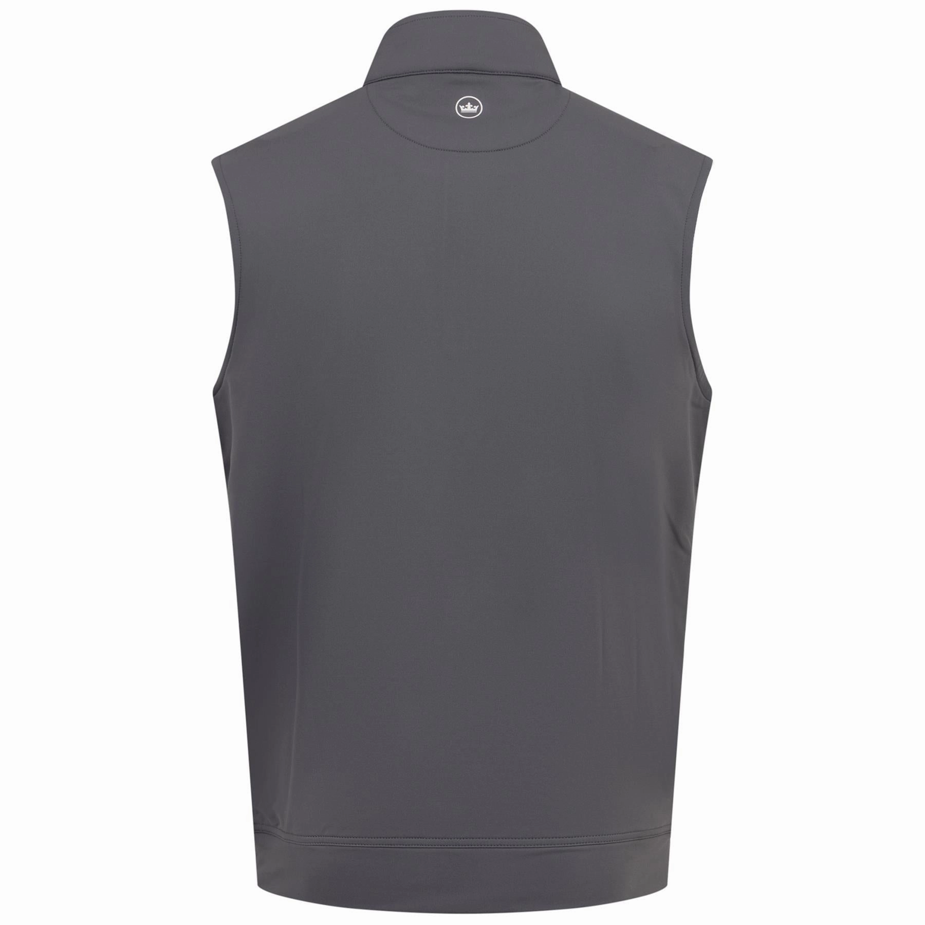 Galway Stretch Loop Ty Quarter Zip Vest Iron Peter Millar Menswear Collection