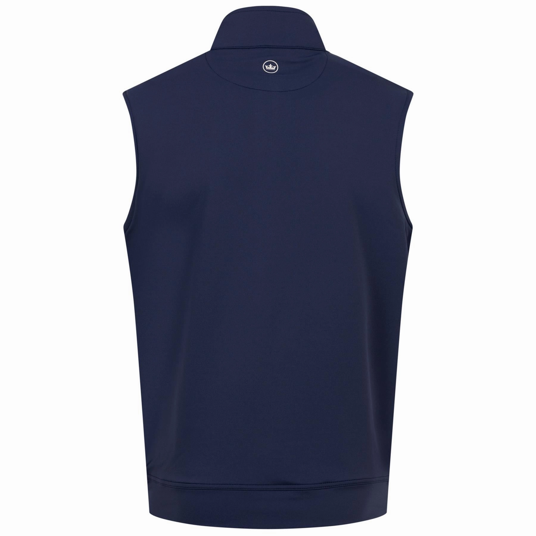 Galway Stretch Loop Ty Quarter Zip Vest Navy Peter Millar Menswear Collection