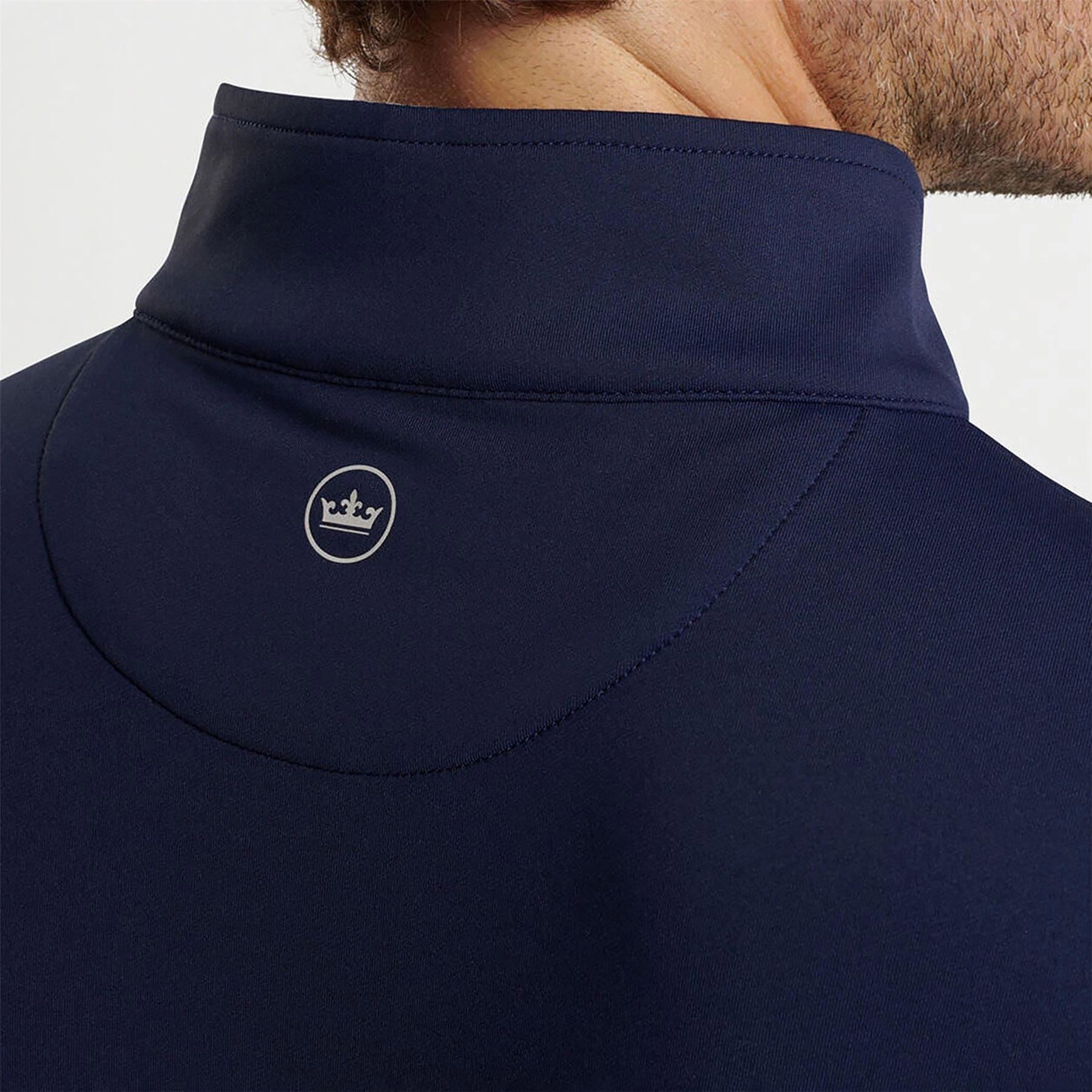 Galway Stretch Loop Ty Quarter Zip Vest Navy Peter Millar Menswear Collection