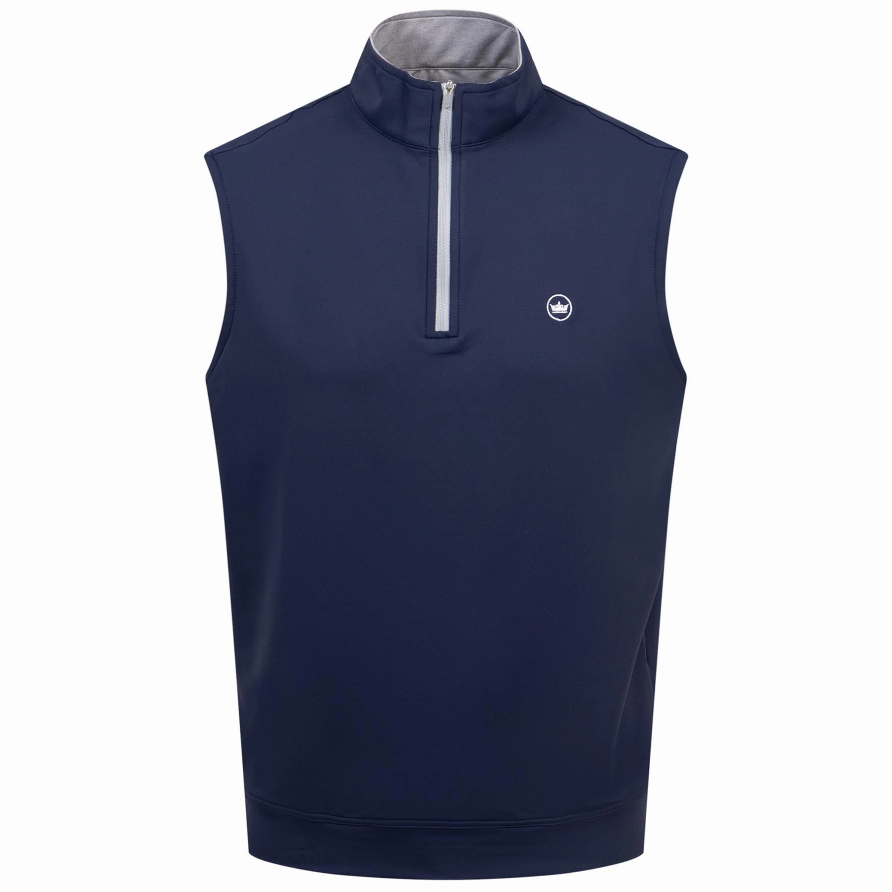 Galway Stretch Loop Ty Quarter Zip Vest Navy Peter Millar clothing for men