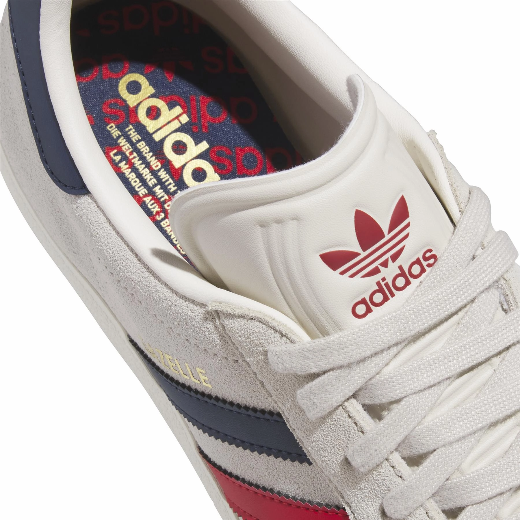 Gazelle Spikeless Golf Shoes Alumina/Night Indigo/Better Scarlet Adidas Men's Apparel
