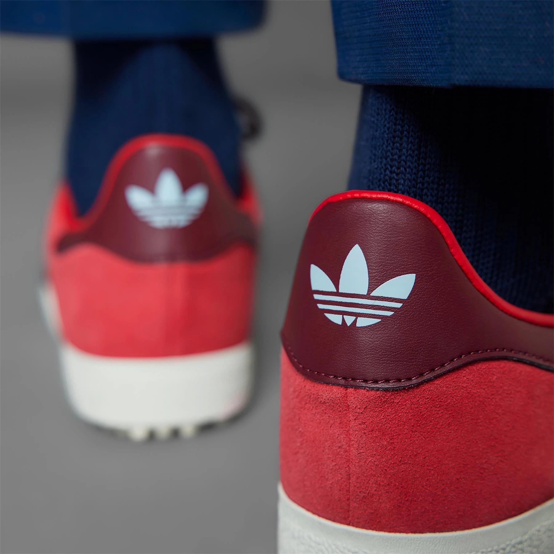 Gazelle Spikeless Golf Shoes Better Scarlet/White/Clear Sky Adidas Men's Apparel