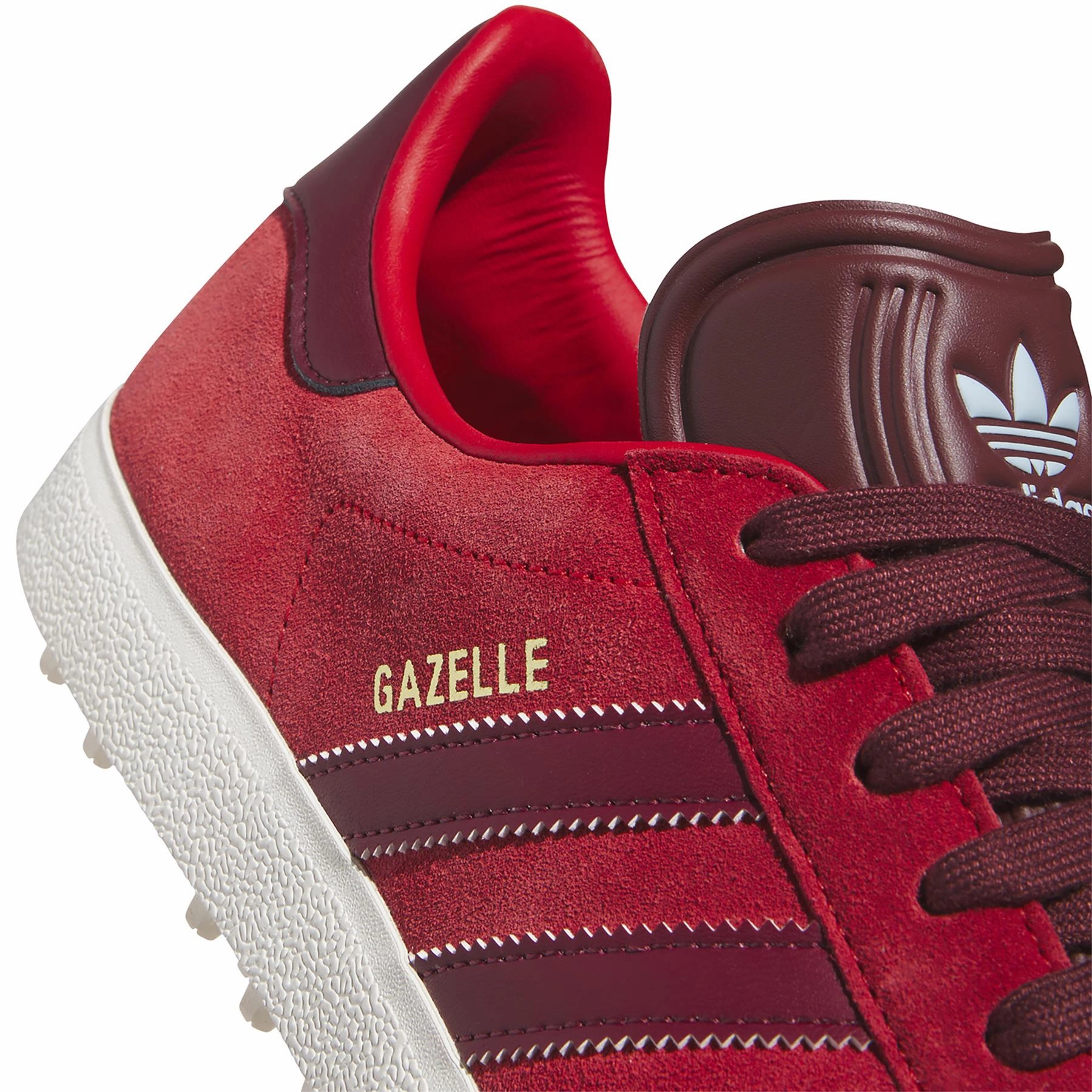 Gazelle Spikeless Golf Shoes Better Scarlet/White/Clear Sky Adidas Men's Apparel