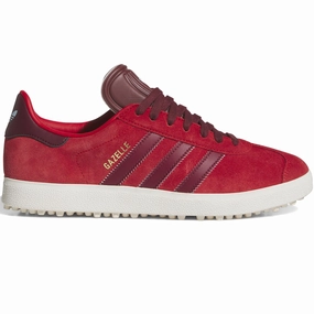 Gazelle Spikeless Golf Shoes Better Scarlet/White/Clear Sky Adidas sportswear for men