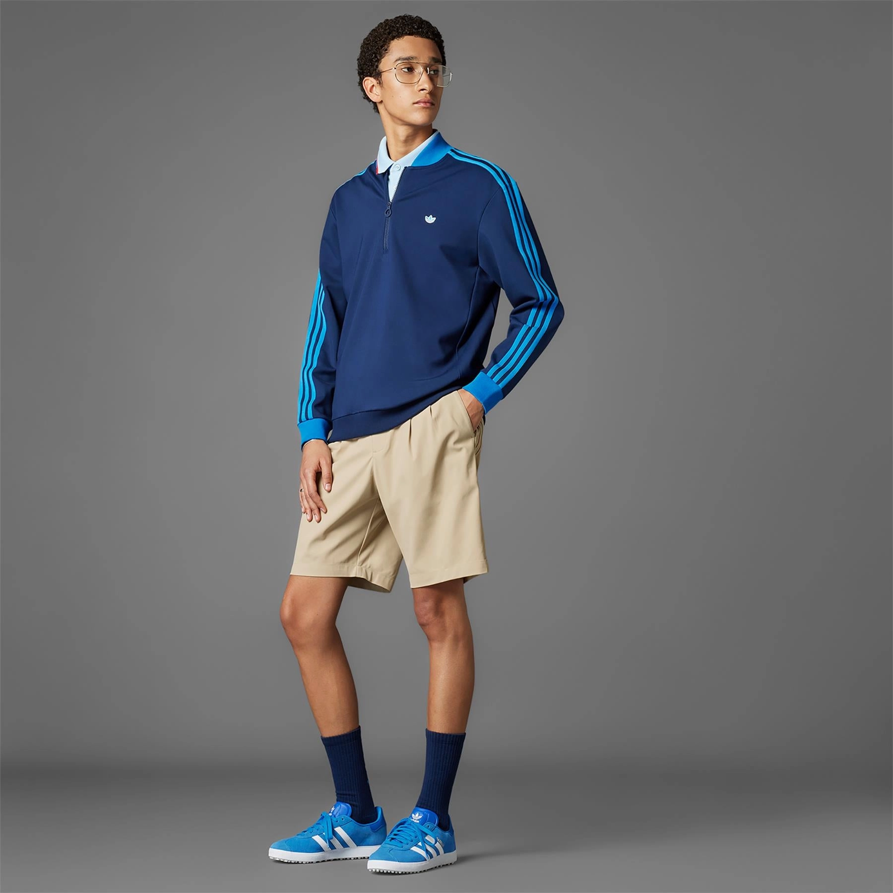 Gazelle Spikeless Golf Shoes Bluebird/White Adidas Men's Apparel