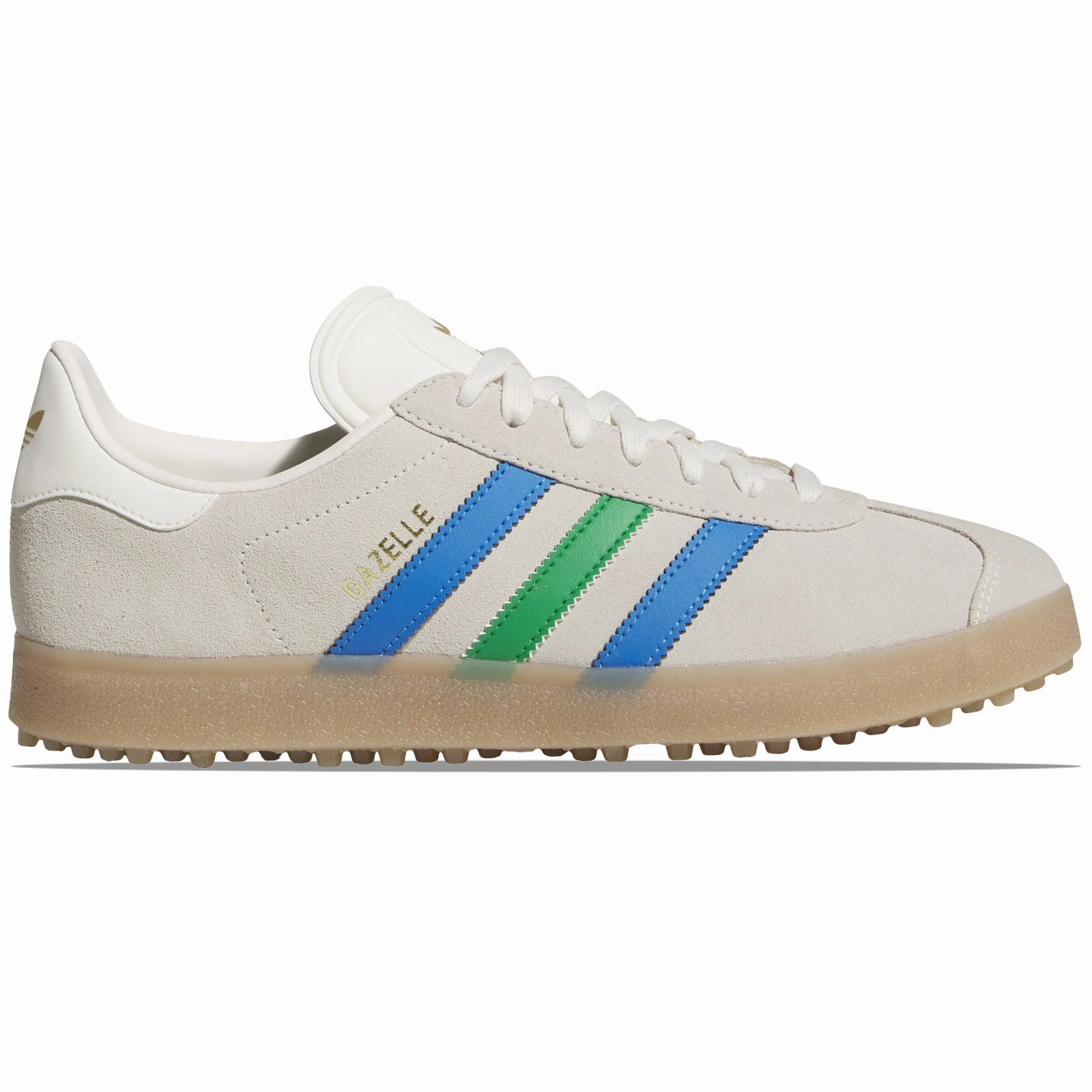 Gazelle Spikeless Golf Shoes Chalk White/Green/Bluebird Adidas sportswear for men