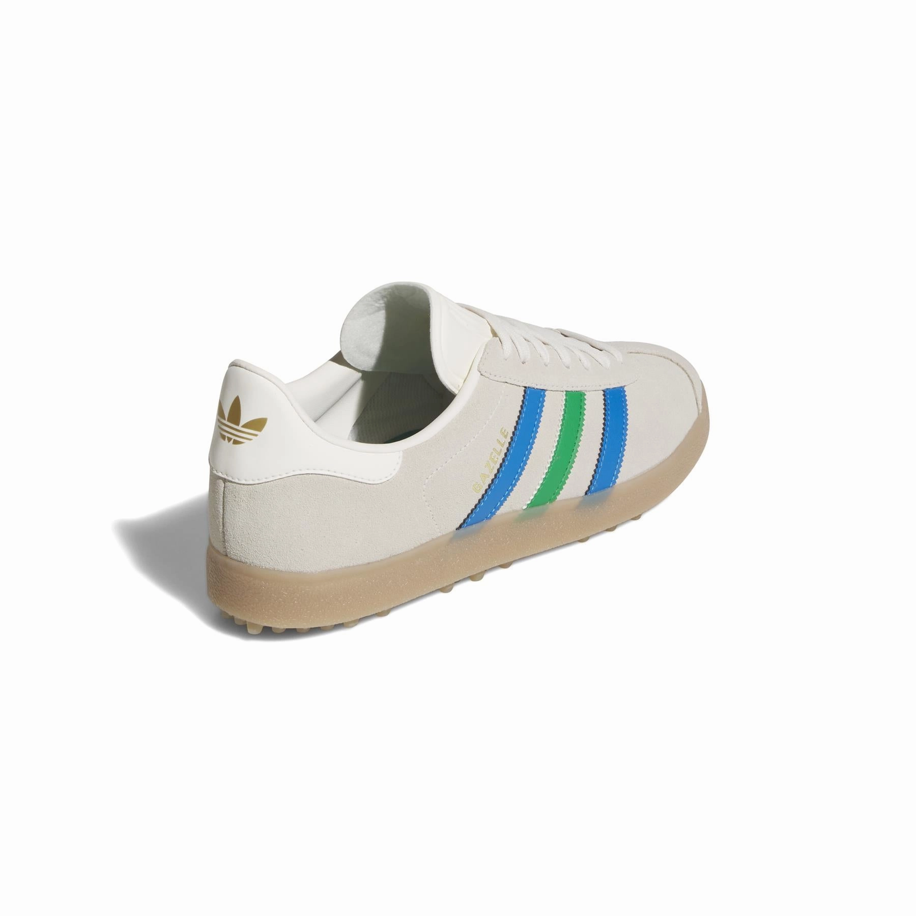 Gazelle Spikeless Golf Shoes Chalk White/Green/Bluebird Adidas Men's Apparel