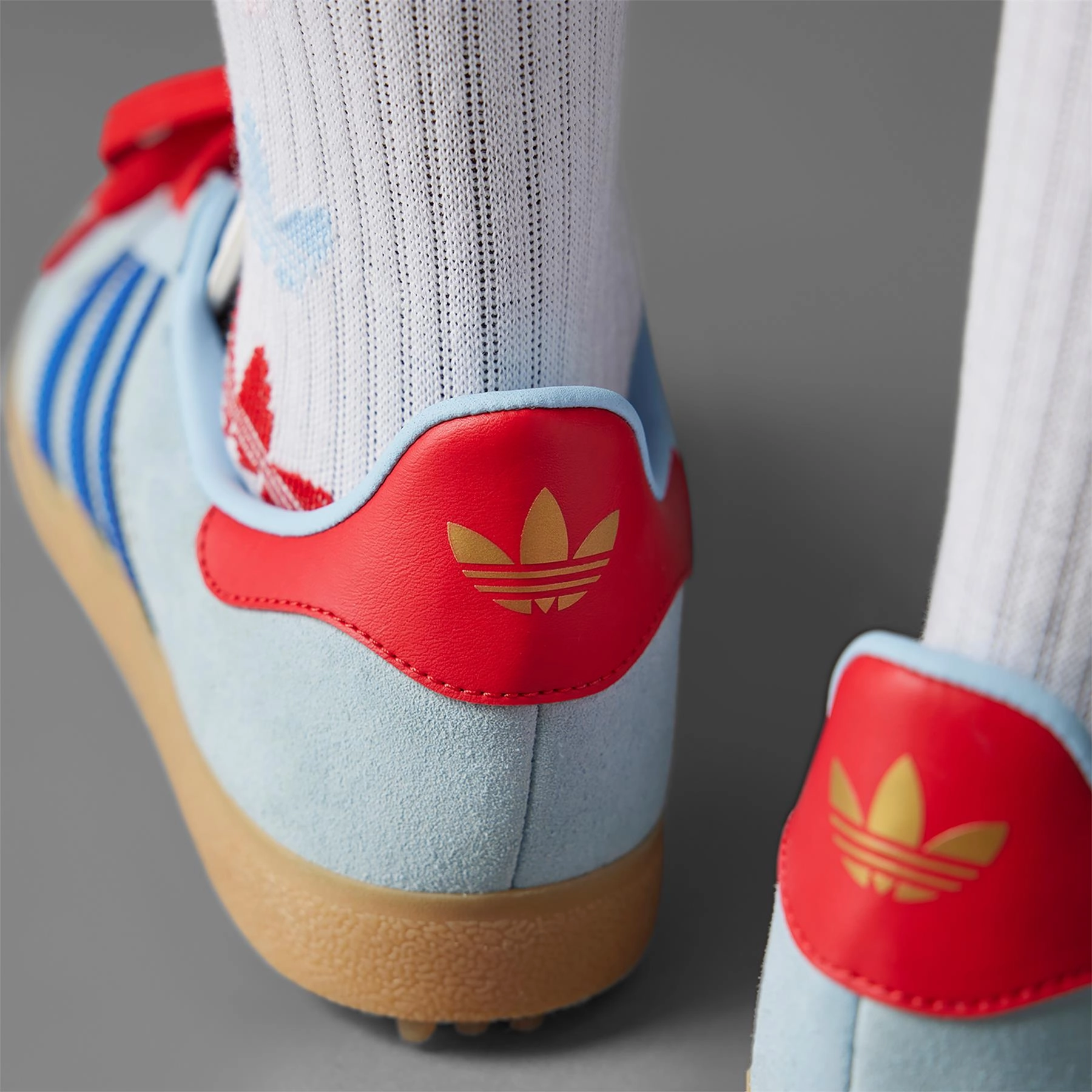 Gazelle Spikeless Golf Shoes Clear Sky/Blue Adidas Men's Apparel