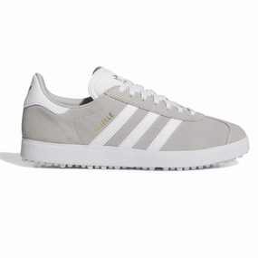 Gazelle Spikeless Golf Shoes Grey/White/Gold Adidas sportswear for men