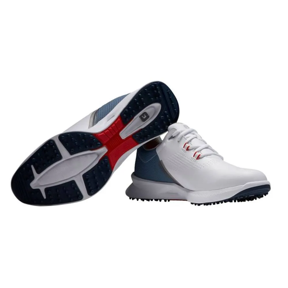 Athletic Shoes FootJoy FJ Fuel Spikeless Golf Shoes Previous Season Style White/Blue Fog/Red - 22 Men Motion Control Shoes