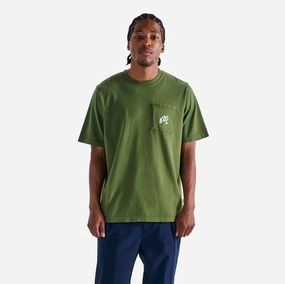 Gelato Stand Pocket T-Shirt Cypress Green Malbon mens golf lifestyle wear