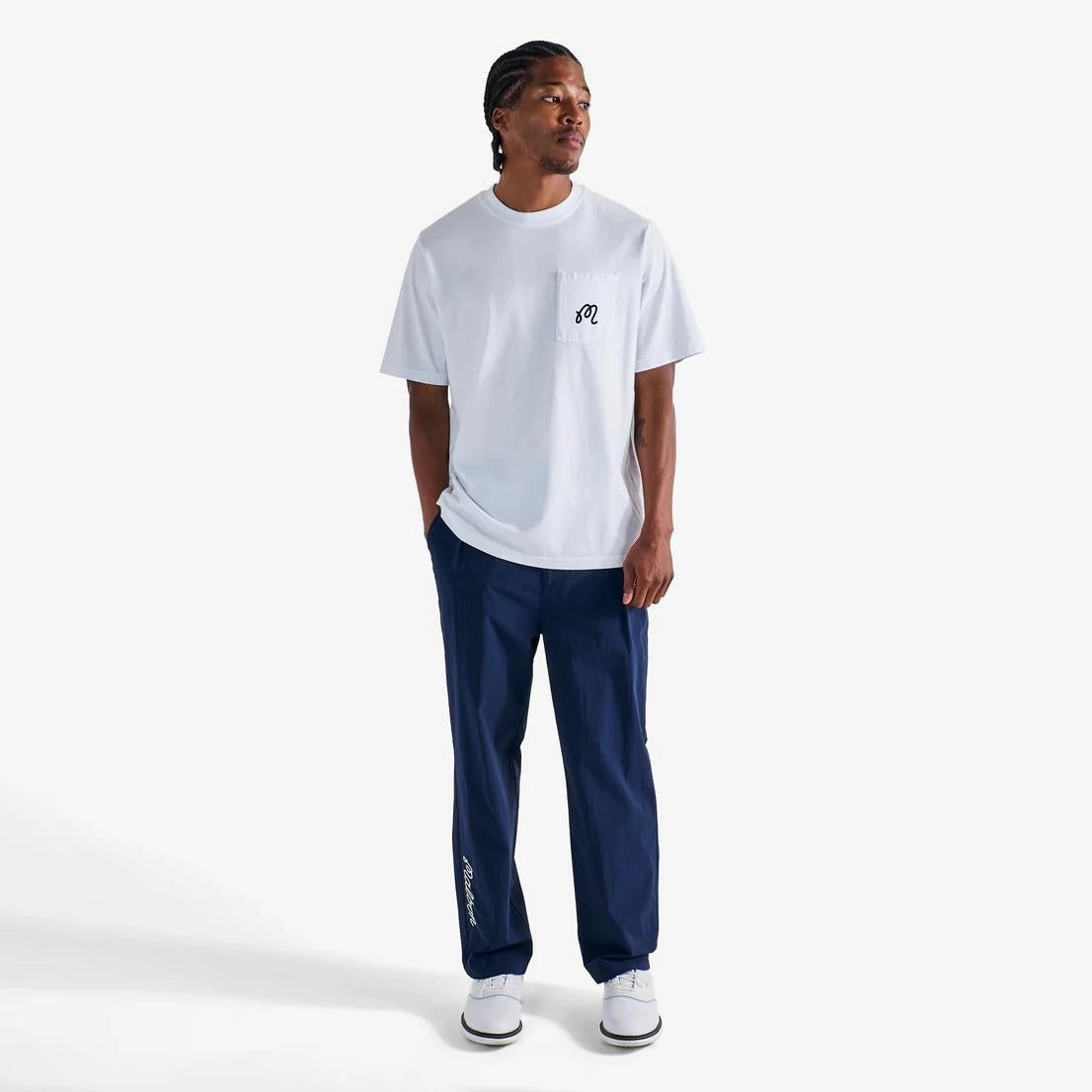 Gelato Stand Pocket T-Shirt White Malbon Men's Golf Lifestyle Wear
