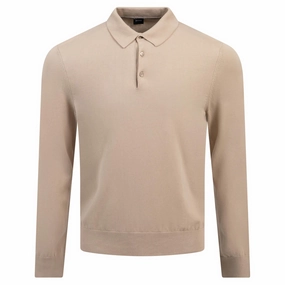 Gemello LS Polo Light Beige Boss men's fashion and office attire