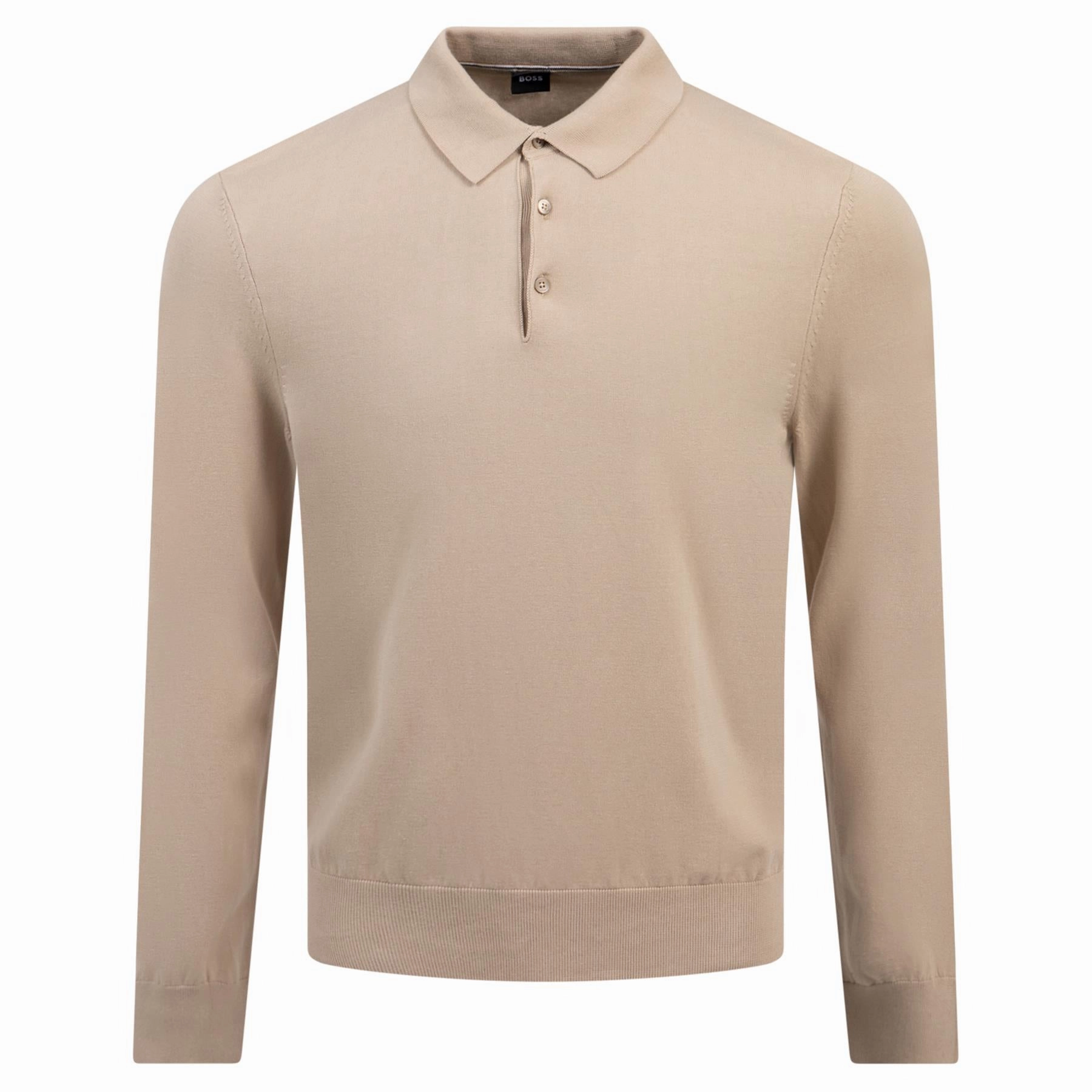 Gemello LS Polo Light Beige Boss men's fashion and office attire