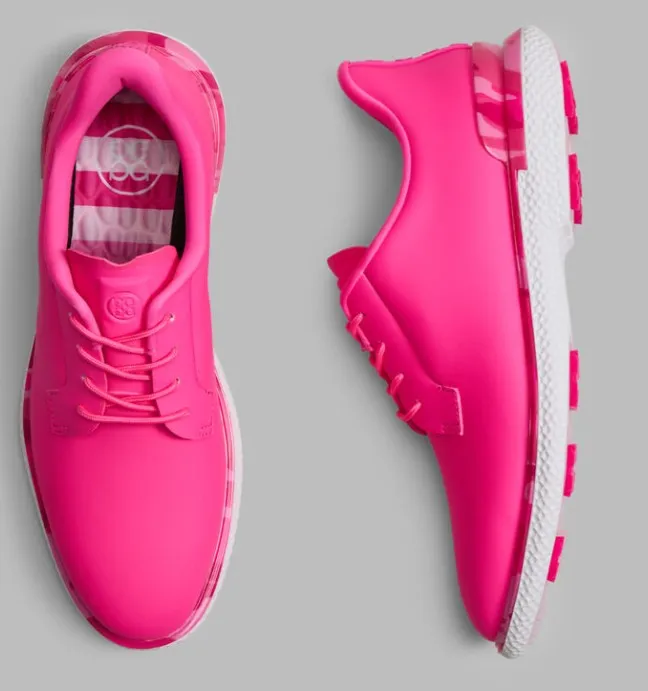 G/FORE GALLIVAN2R CAMO WELT GOLF SHOE IN KNOCK OUT PINK women's classic golf shoes