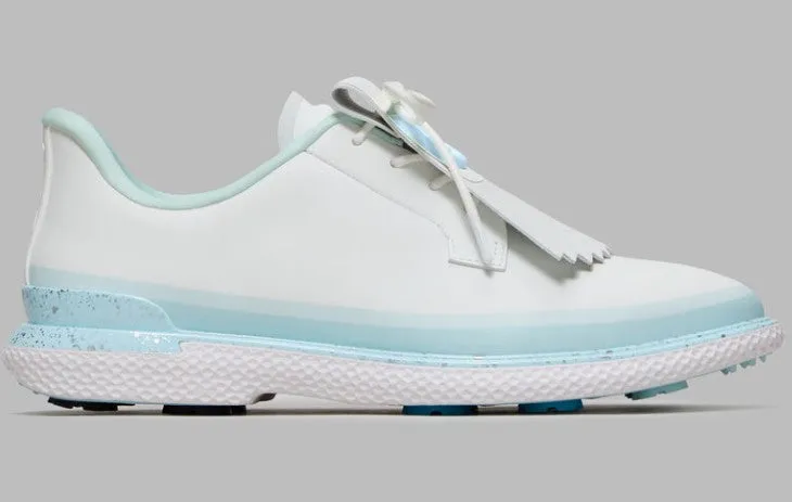 G/FORE GALLIVAN2R TUXEDO STRIPE GOLF SHOE IN SNOW / DAYBREAK women's classic golf shoes
