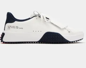 G/FORE LEATHER KILTIE G.112 P.U. GOLF SHOE IN SNOW/TWILIGHT women's classic golf shoes