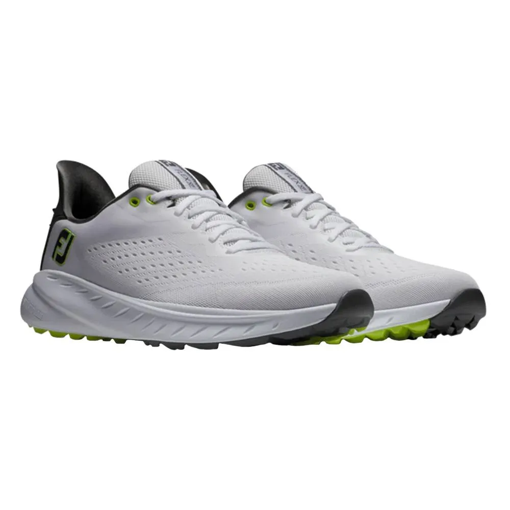 FootJoy Flex XP Spikeless Golf Shoes Previous Season Style White/Black/Lime - 23 Men Durable Shoes, Sport-Inspired Footwear