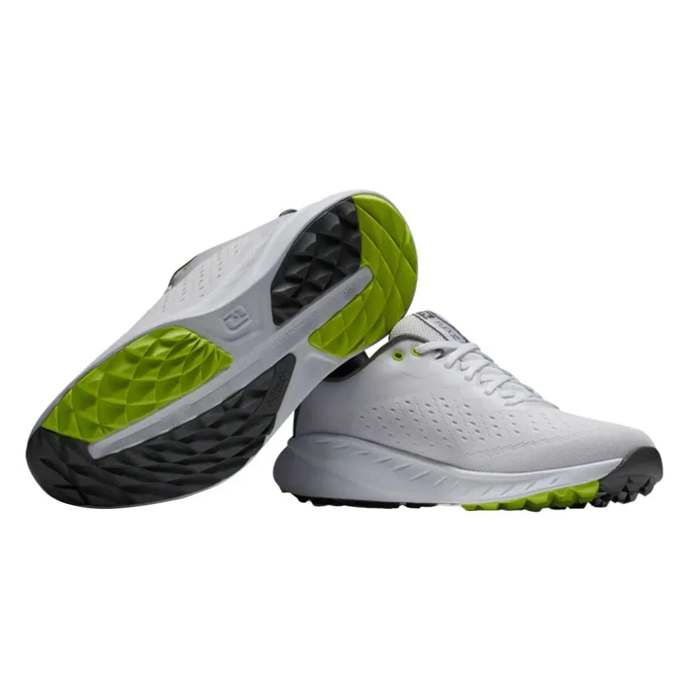 Futuristic Design Footwear FootJoy Flex XP Spikeless Golf Shoes Previous Season Style White/Black/Lime - 23 Men