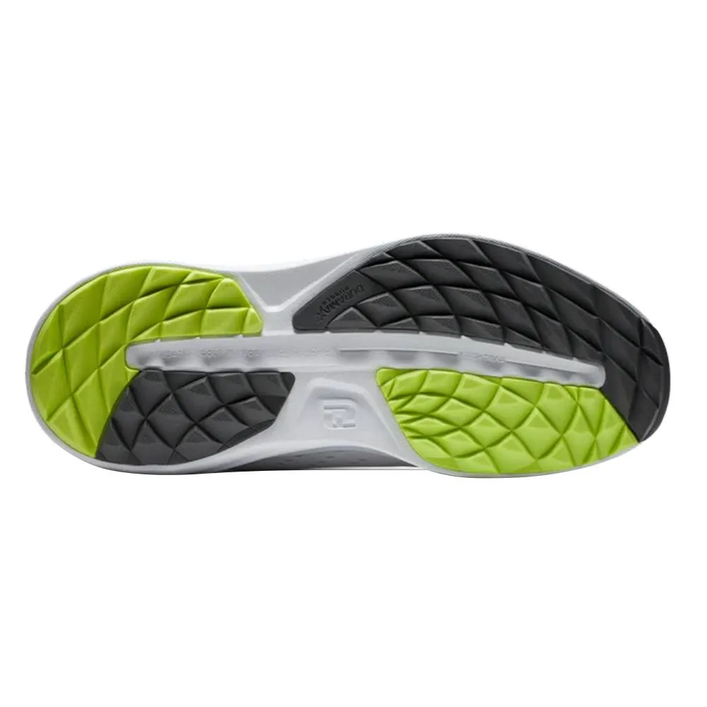 FootJoy Flex XP Spikeless Golf Shoes Previous Season Style White/Black/Lime - 23 Men Sock-Fit Sneakers, Stretchable Shoes, Fashionable Active Shoes