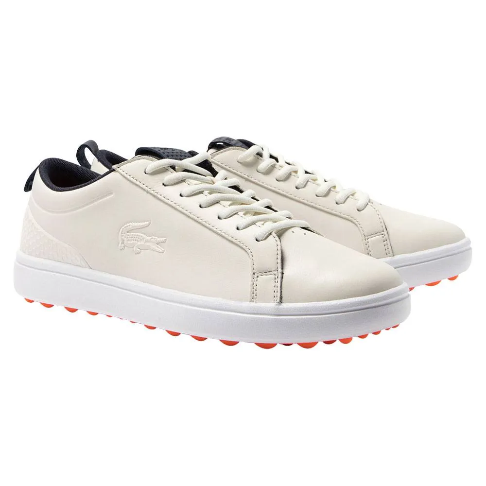 Foam Midsole Shoes, Anti-Slip Shoes Lacoste G Elite Synthetic Spikeless Golf Shoes Off White/White - 23 Men