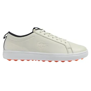 Soft Insole Shoes, Padded Insole Shoes, Stylish Sandals Glide Fit Lacoste G Elite Synthetic Spikeless Golf Shoes Off White/White - 23 Men Everyday Mesh Sneakers