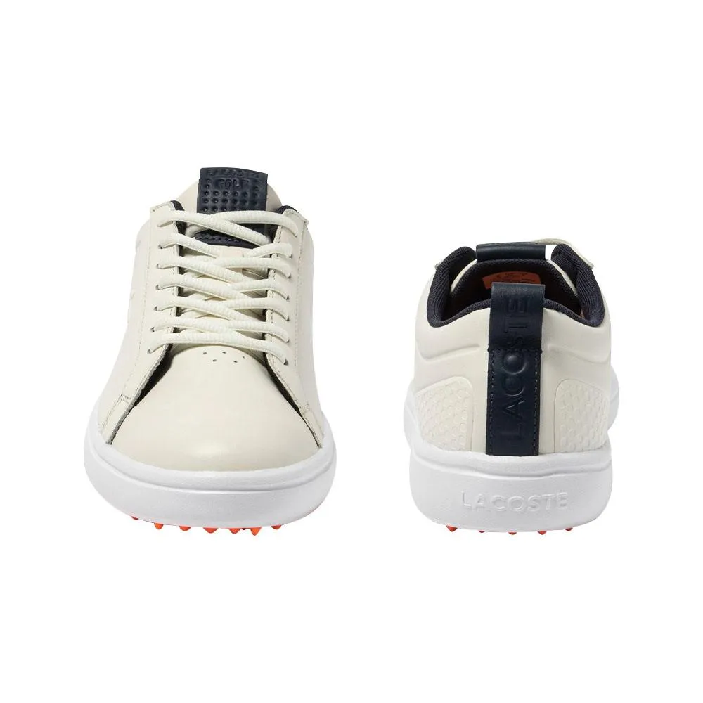Outdoor Trainers, Neutral Tone Shoes Lacoste G Elite Synthetic Spikeless Golf Shoes Off White/White - 23 Men