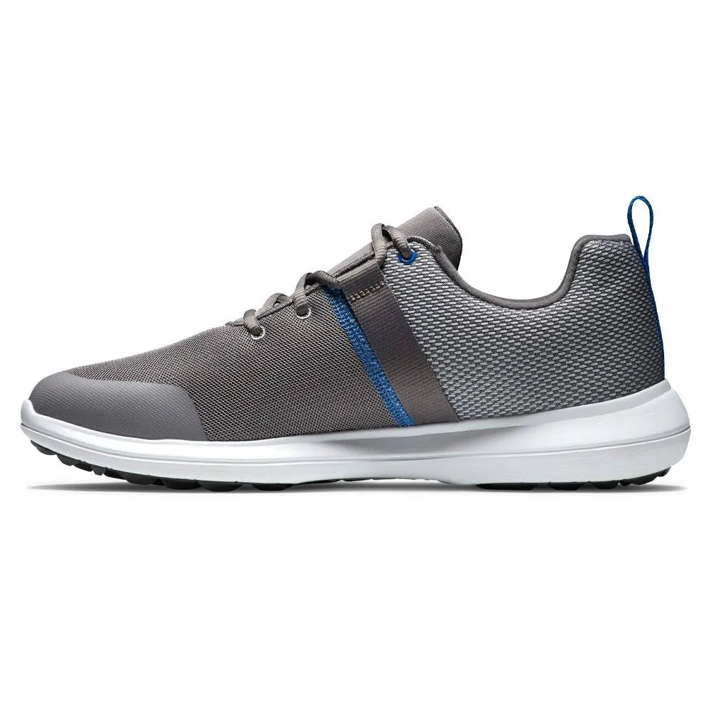 Work Safety Shoes FootJoy FJ Flex Spikeless Golf Shoes Previous Season Style Gray/Blue - 21 Men