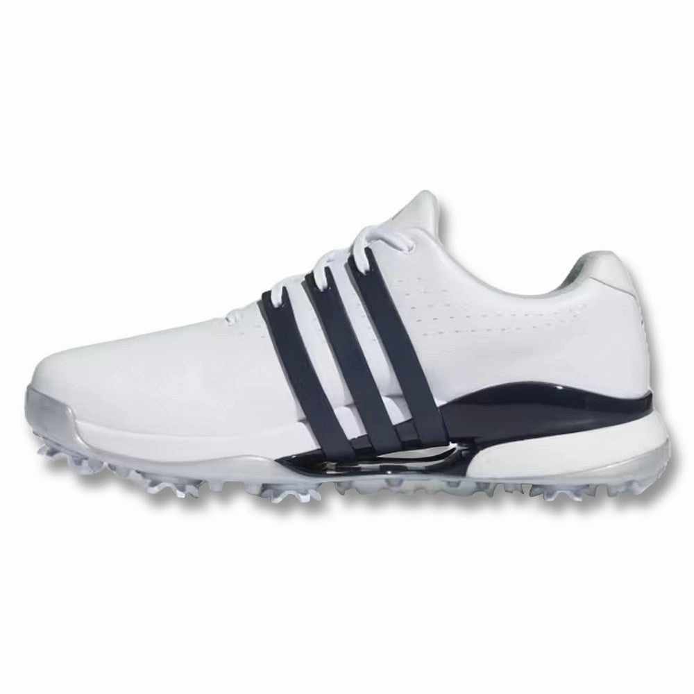 Breathable Sneakers Adidas Tour360 Golf Shoes Cloud White/Collegiate Navy/Silver Metallic - 24 Men Comfy Slip-Ons