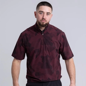 Go-To DWR SS Half Zip Jacket Aurora Ruby Adidas men's athletic apparel