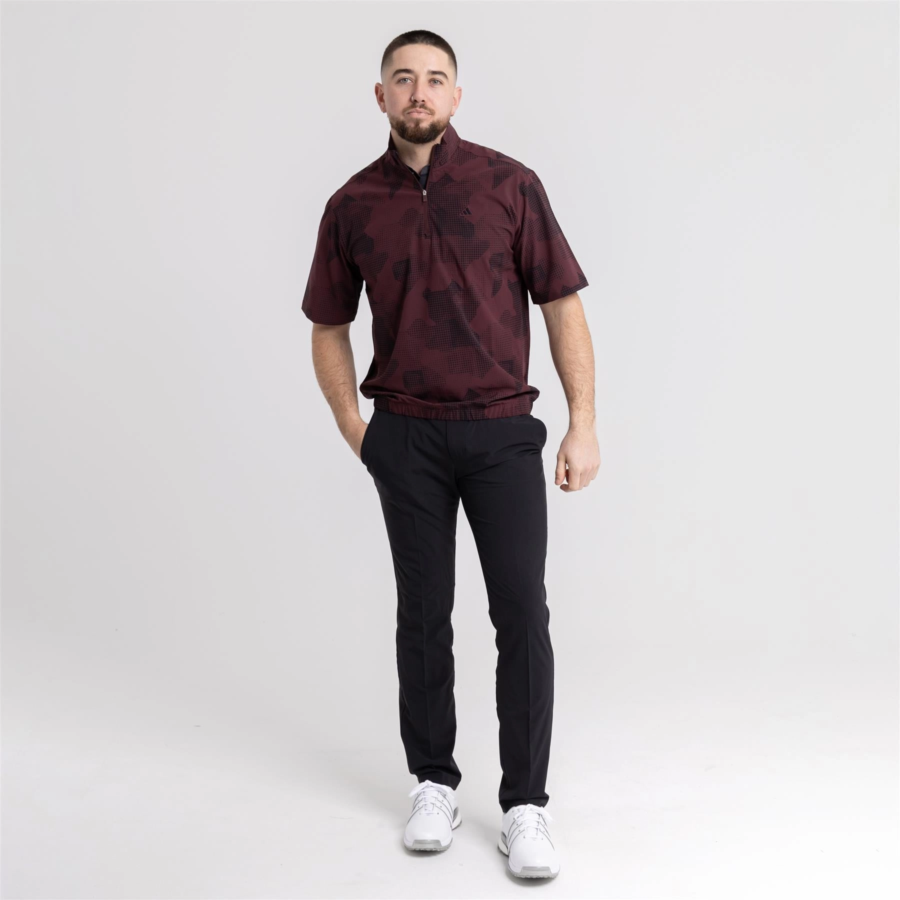 Go-To DWR SS Half Zip Jacket Aurora Ruby Adidas Men's Sportswear