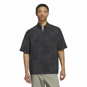 Go-To DWR SS Half Zip Jacket Black Adidas men's athletic apparel