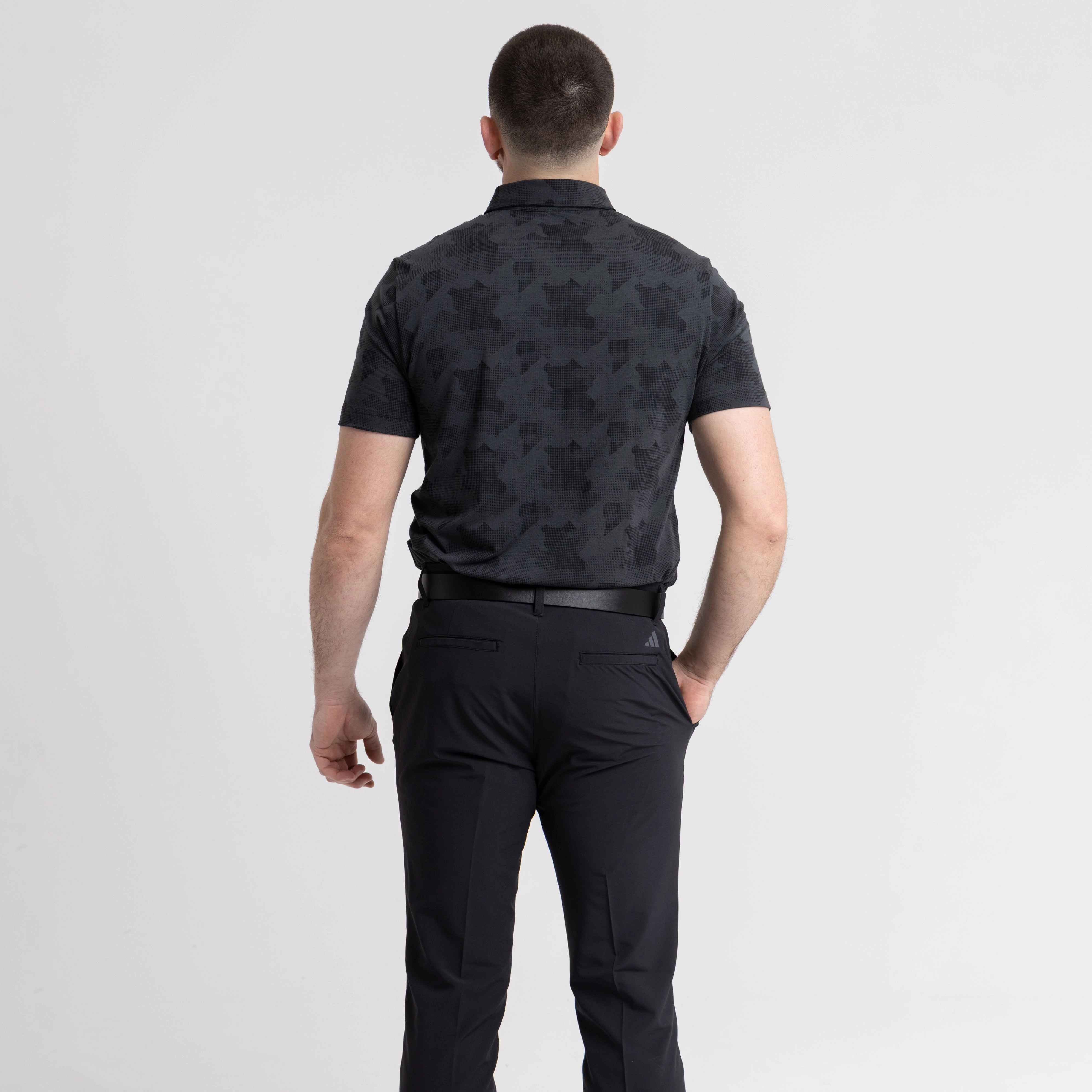 Go-To Printed Polo Carbon/Black Adidas Men's Sportswear