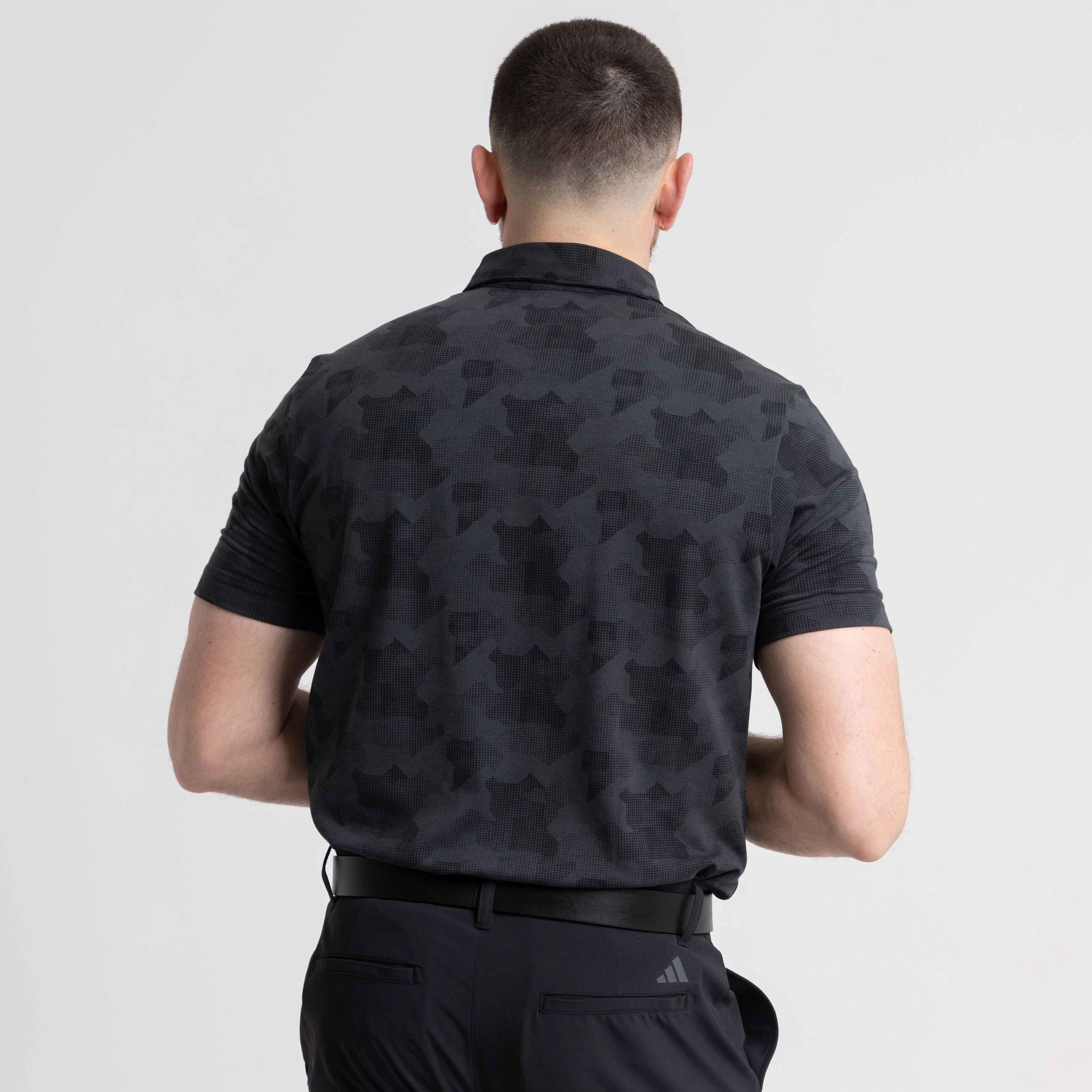 Go-To Printed Polo Carbon/Black Adidas Men's Sportswear