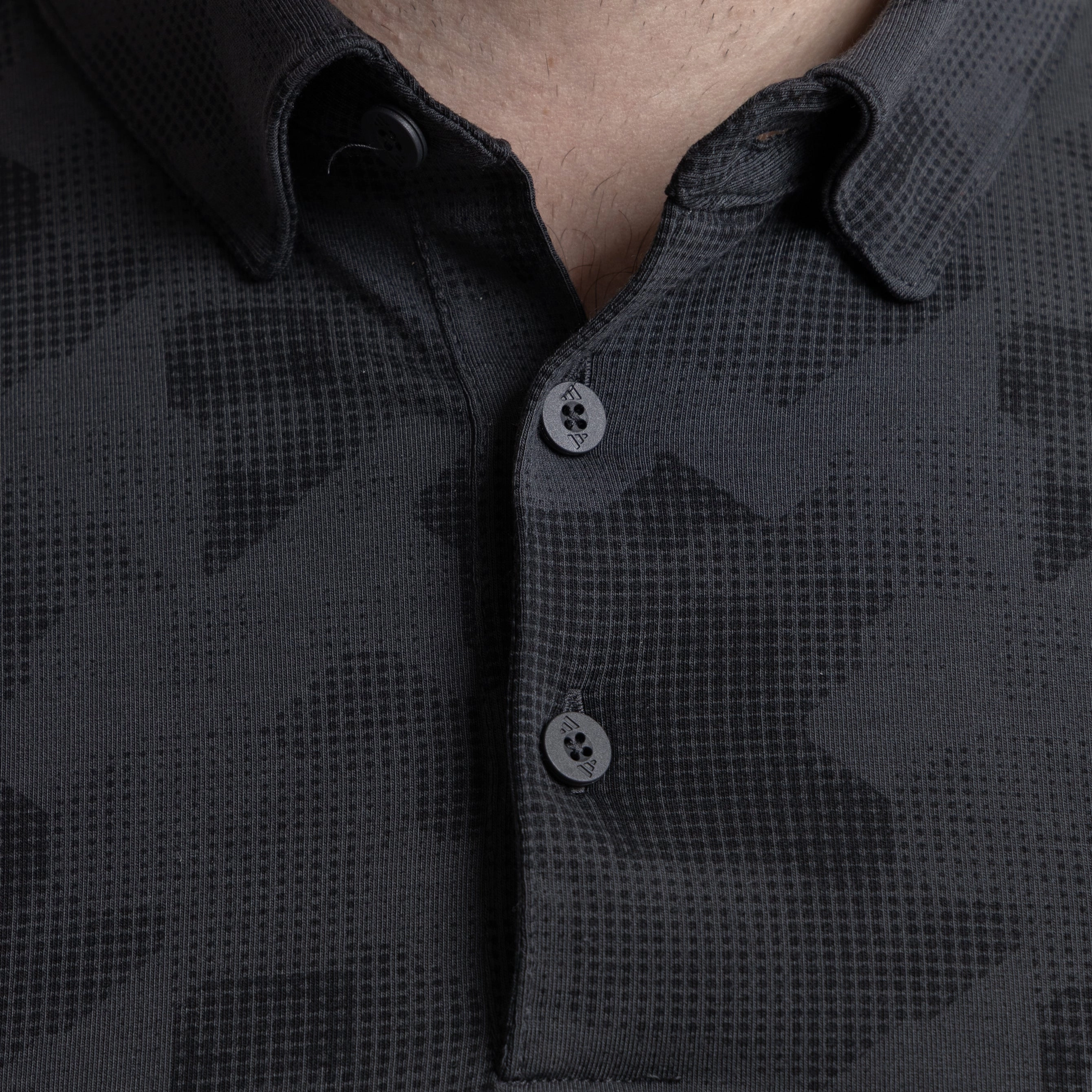 Go-To Printed Polo Carbon/Black Adidas Men's Sportswear