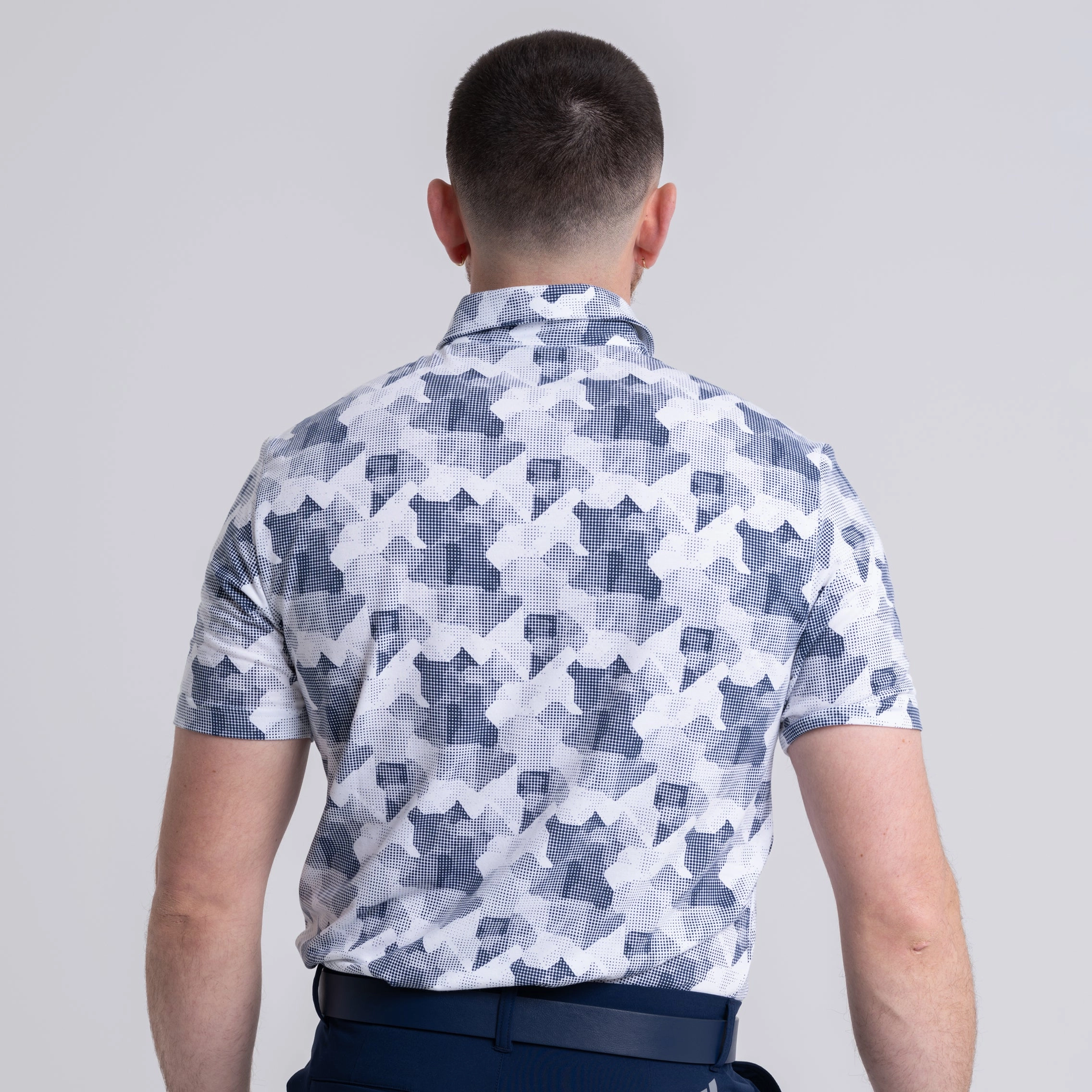 Go-To Printed Polo White/Navy Adidas Men's Sportswear