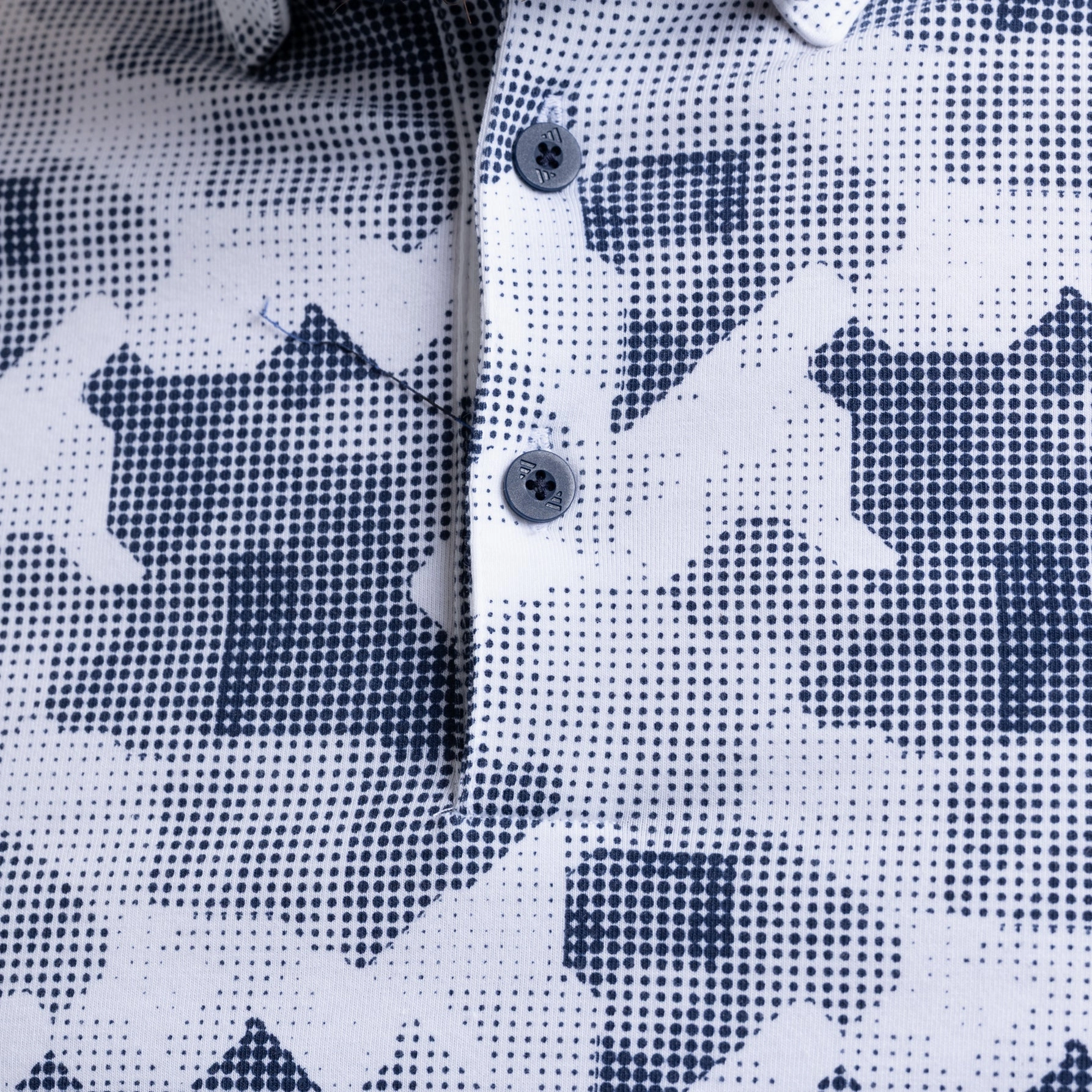 Go-To Printed Polo White/Navy Adidas Men's Sportswear
