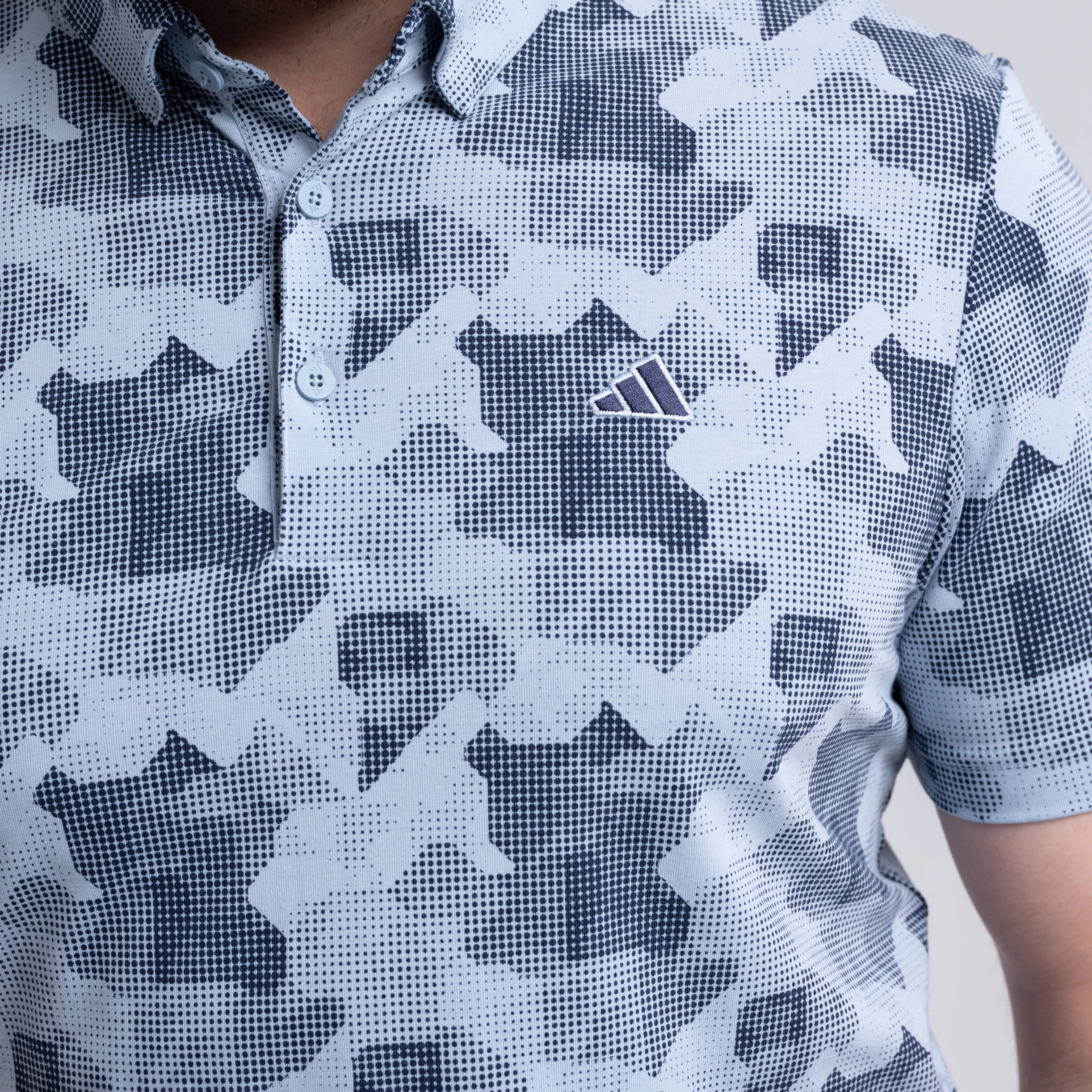 Go-To Printed Polo Wonder Blue/Navy Adidas Men's Sportswear