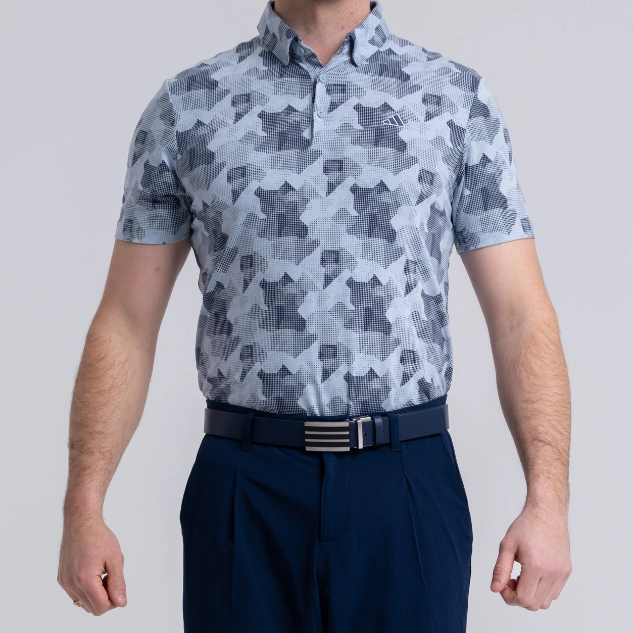 Go-To Printed Polo Wonder Blue/Navy Adidas Men's Sportswear